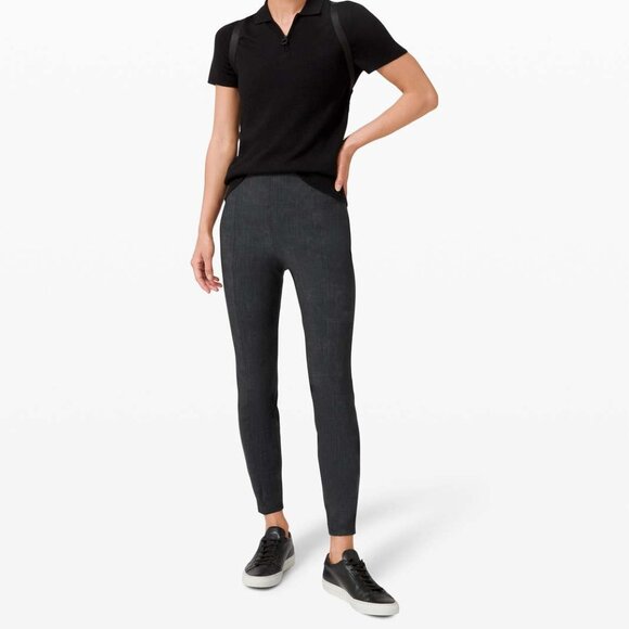Lululemon Here to There High-Rise 7/8 Pant Crosshatch Black/Grey Size 4 - Picture 1 of 13